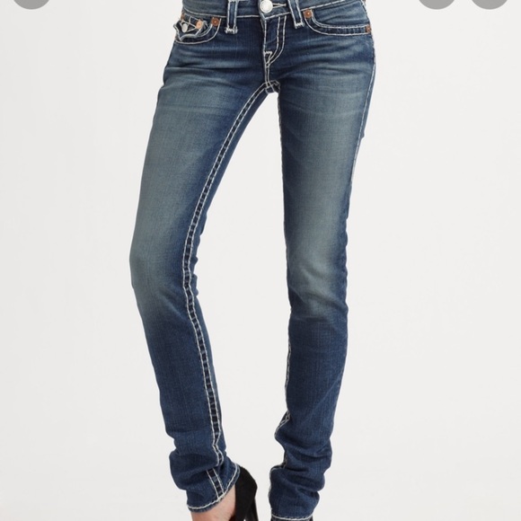 True Religion Womens Disco Julie Big T Jeans - Picture 2 of 13